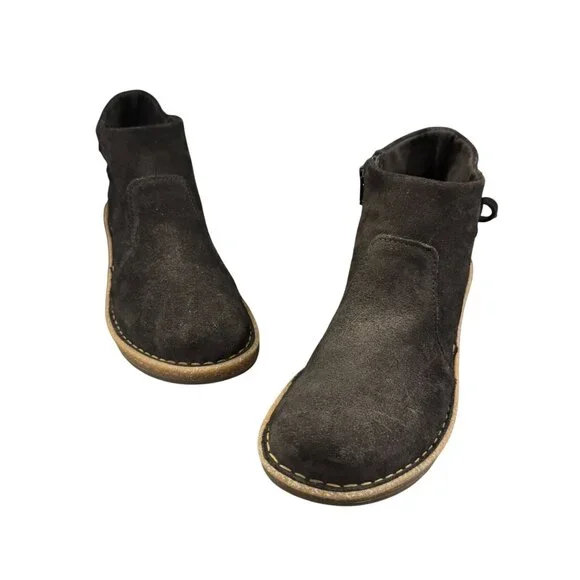 Born Viana Wedge Boots Women's Black Suede Ankle Booties, Size 7 NWOB - Picture 3 of 10